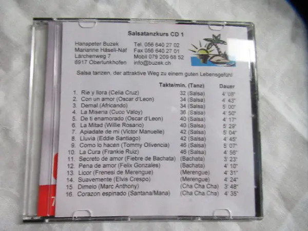 salsatanzkurs cd 1, salsatanzkurs