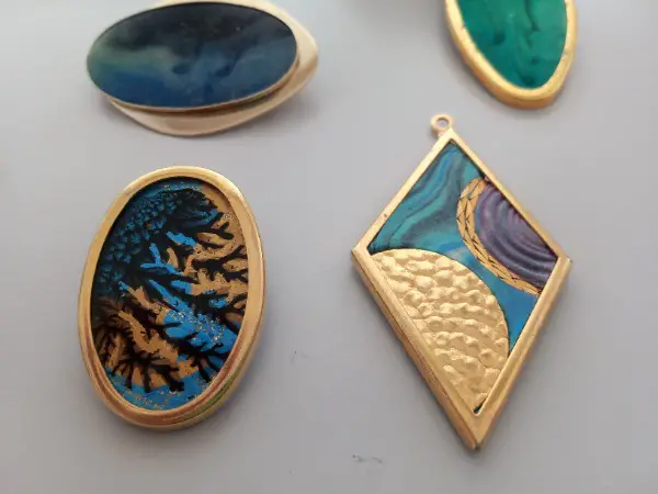 Vintage Uhlig Seidenschmuck