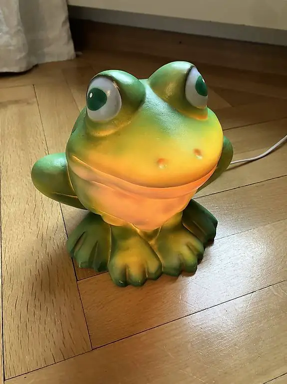Vintage Frosch Deko Lampe