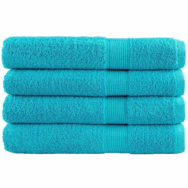 Premium-Saunatücher SOLUND 4 Stk. Türkis 80x200 cm 600 g/m²