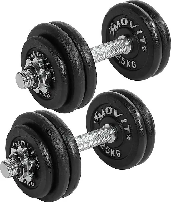 MOVIT Kurzhanteln PRO 2er Set, Gusseisen Hanteln, 20kg, 30kg