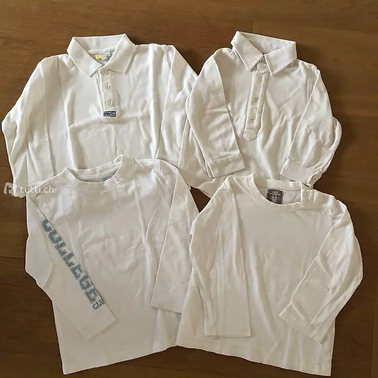 Weisse langarm Shirt 18-24 Monate: 86-98 CM