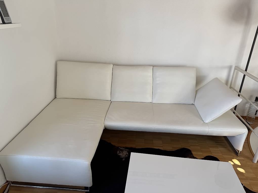 Koinor Ramon weisses Designer Leder Sofa