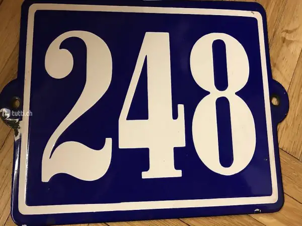Schild "Nr. 248"