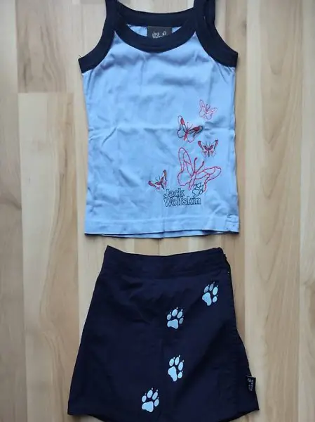 Jack Wolfskin Trägershirt und Hosenrock Gr. 98/104