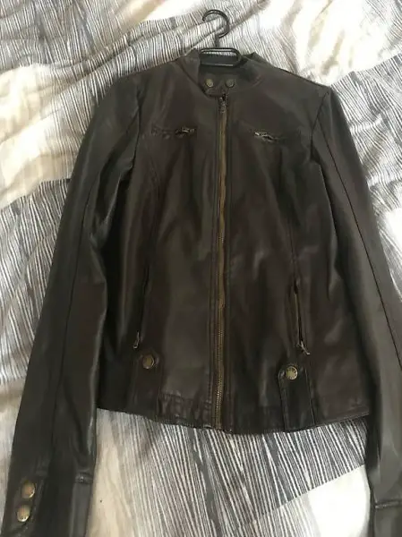 Lederjacke dunkelbraun