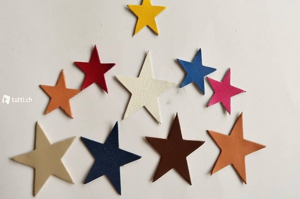 Sternen Leder Stanzteile Bunt