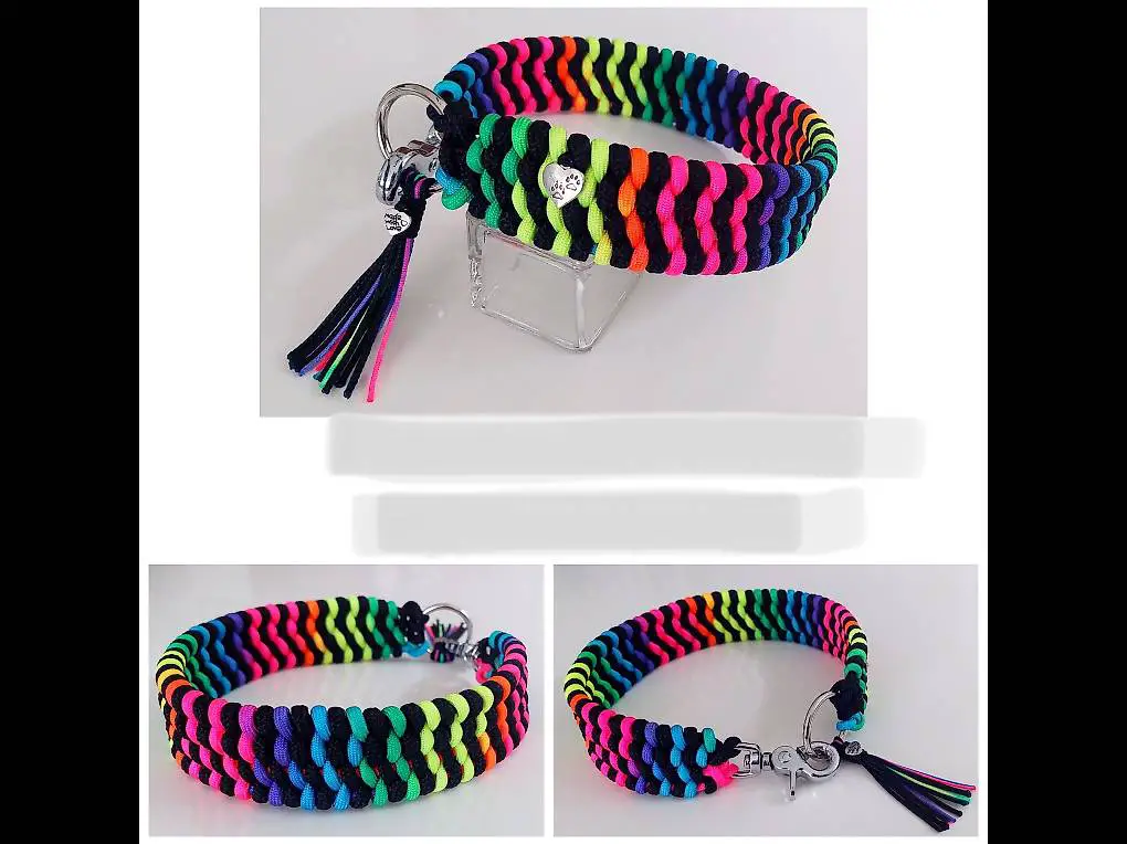 Hundehalsband / Hunde Halsband geflochten nach Mass - NEU