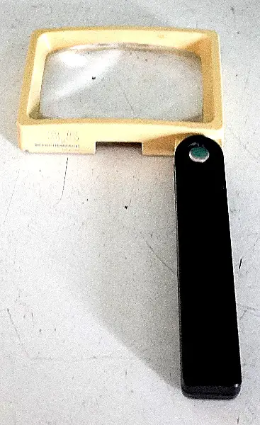 Vergrösserungs Glas mit Griff und Ständer