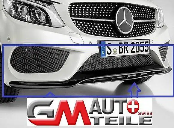  AMG FRONTSPLITTER FRONTSPOILER SCHWARZ C-W205 ORIGINAL