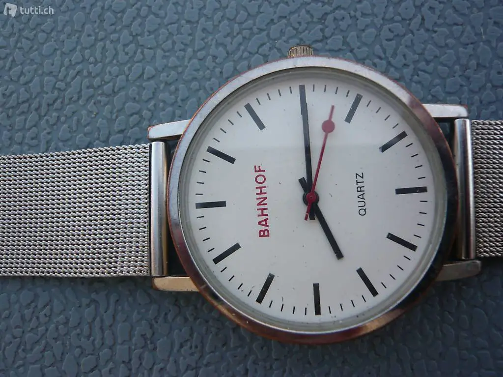 Herren Uhr Bahnhof Durchmessen 4.5 Centi Neu Batterie