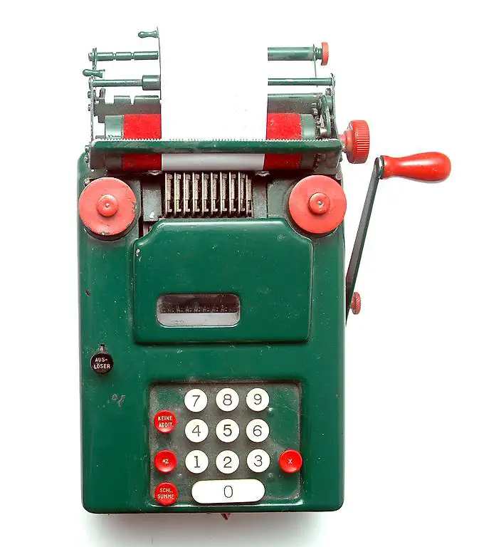 Rechenmaschine "Handcomputer" Monarch antik