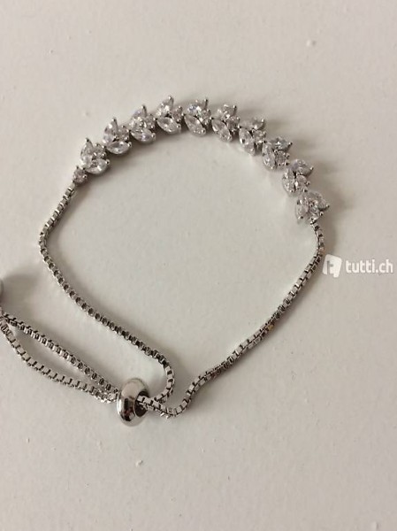 Slider-Armband mit Zirkonias NEU