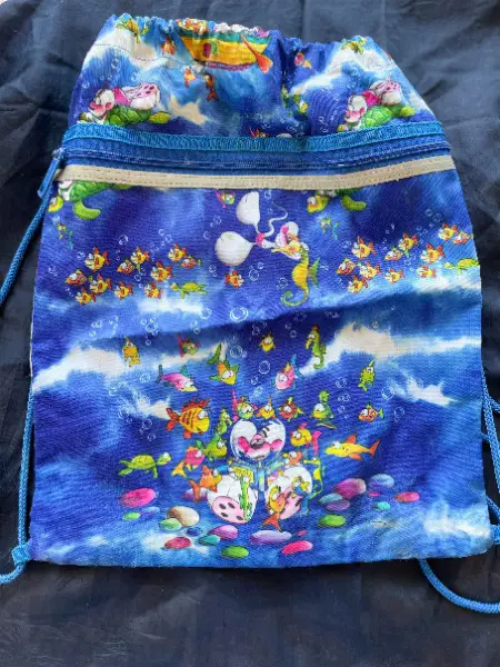 Diddl Turnbeutel blau mit Unterwasserwelt