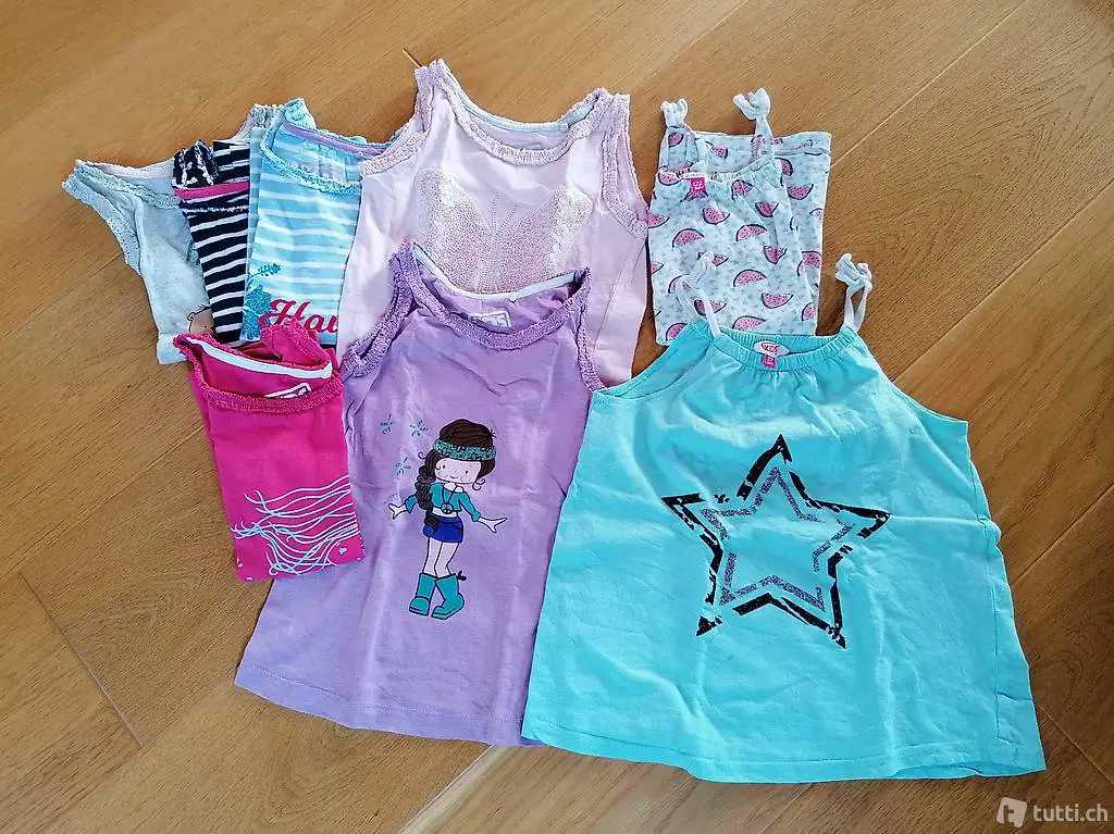 Trägershirts (8Stk.) Gr 122