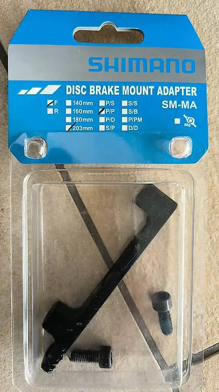 Shimano Disc Brake Mount Adapter SM-MA 203mm front P/P