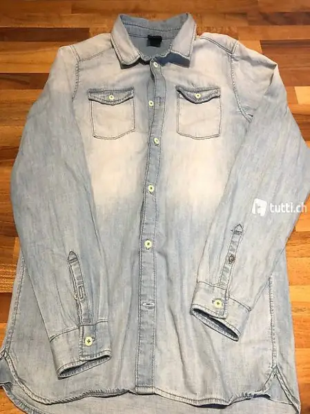 Jeanshemd blau Grösse 158