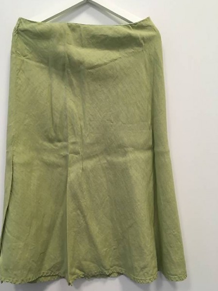 120% LINO, Jupe midi, leicht ausgestellt, lindengrün, D38,40