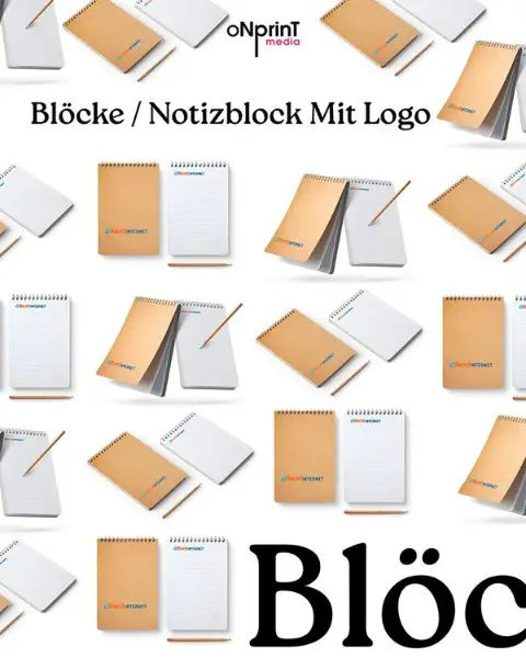 100x Blcke mit Leimbindung drucken: mit/ohne Deckblatt