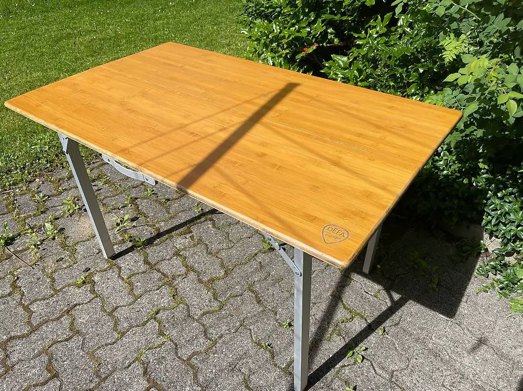 DEFA Europe Campingtisch Klapptisch Bambus