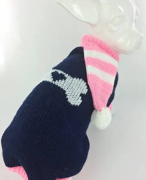  F+M Strickpulli BONEHEART für chihuahua Gr.S/M