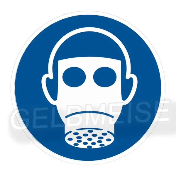 Gebotsschild 200 mm, "Atemschutz", NEU