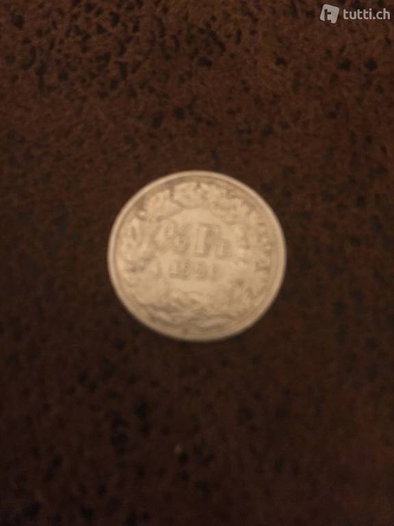 Silber Münze 50 Rp. Jg. 1920