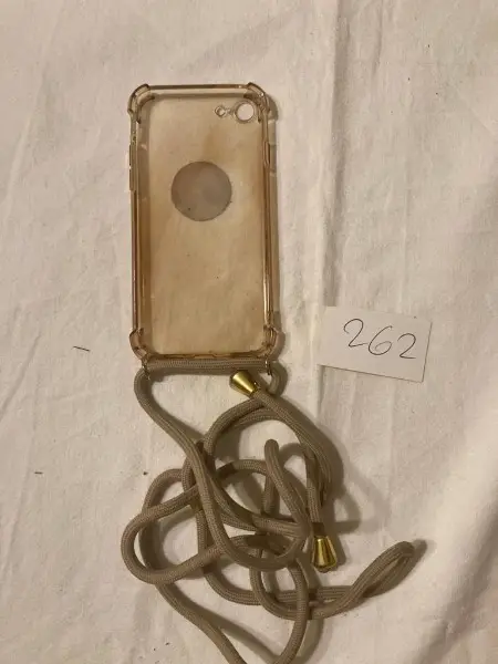 iPhone Handy Hülle mit beigem Bänder und Magnet (Nr 262)