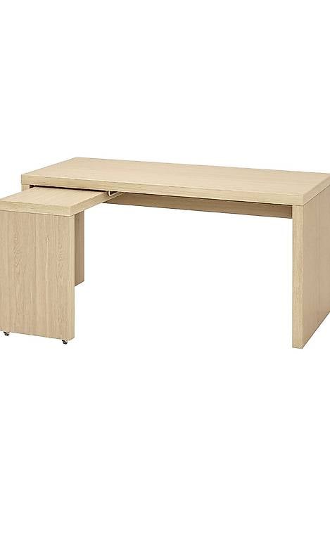 schreibtisch (malm ikea) mit ausziehplatte 151x65 cm