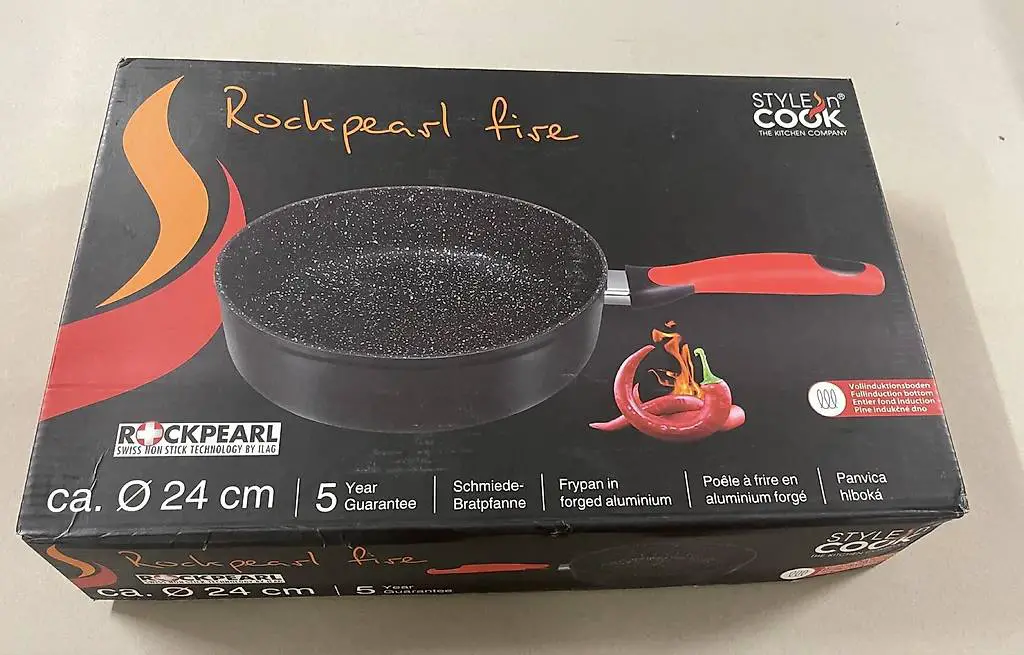 Style"n Cook Schmorpfanne Rockpearl Fire 24cm