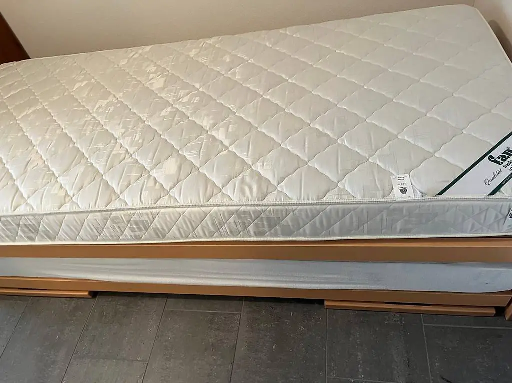 Roviva Raumsparbett mit 2 Matratzen Ausziehbett