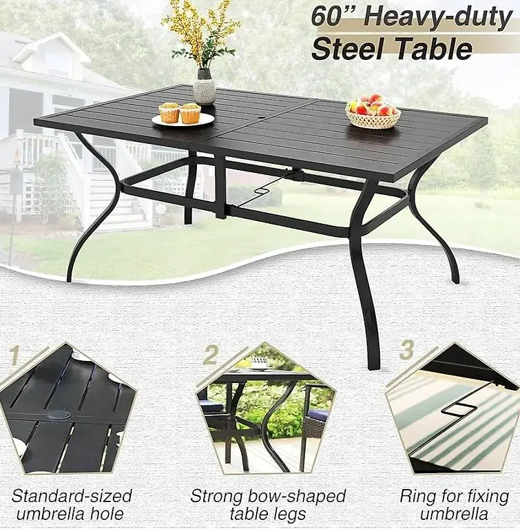 Gartenmöbel Set Wetterfest 7-teilig