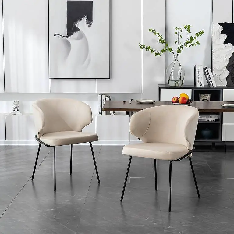 Esszimmerstuhl AMIRA Samt - Beige