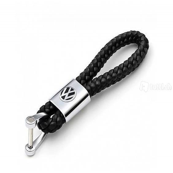 VW SCHLÜSSELANHÄNGER LEDER SCHWARZ (AUF WUNSCH MIT GRAVUR)