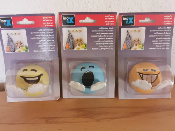 3 NEUE Smily Haken für Bad/Garderobe/Küche/Kinderzi. AKTION