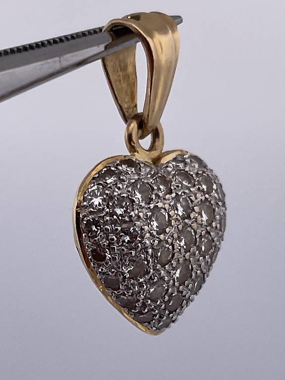 Anhänger Herz Gelbgold 750/18K mit 39x Brillanten