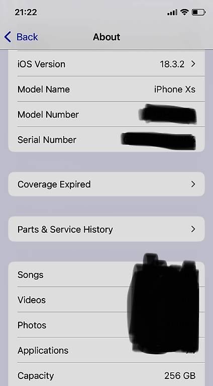 iPhone XS 256 GB, Display/Bildschirm beschädigt