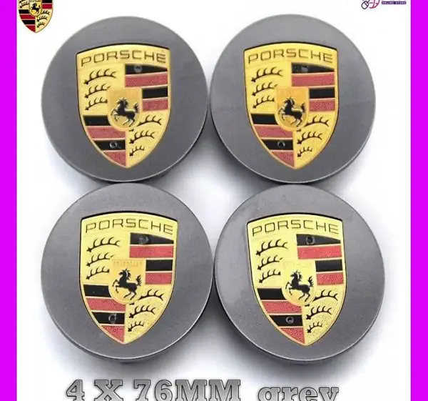 PORSCHE 4 X 76 MM Gray Radkappe