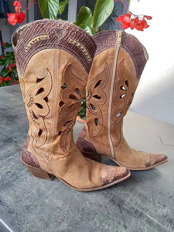 Cowgirl Stiefel 37 Leder Cowboystiefel Western Boots