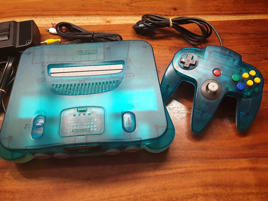 N64 / Nintendo 64 türkis transparent