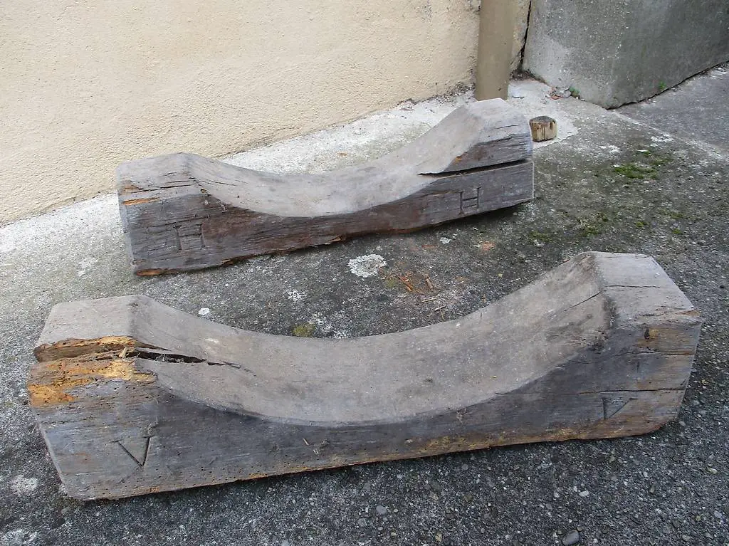 2x uralte Fass-Keile Fass-Halter H / V ca. 1910 Vintage RAR