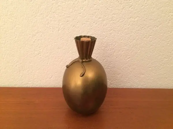 Spezielle Messing Vase Flasche Messingvase 1940er 1950er