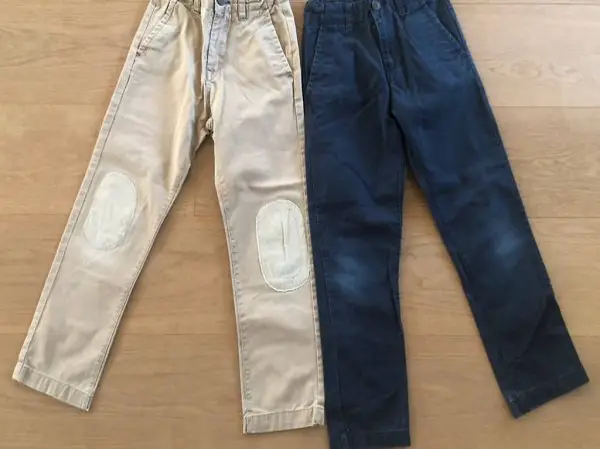Stoff Hose blau/ beige Zara Boys Gr: 118 5/6 Jahre 120