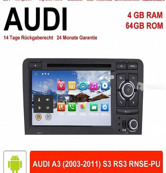  NEU 7" Android 9.0 Touch Screen Autoradio für AUDI A3 S3 RS3