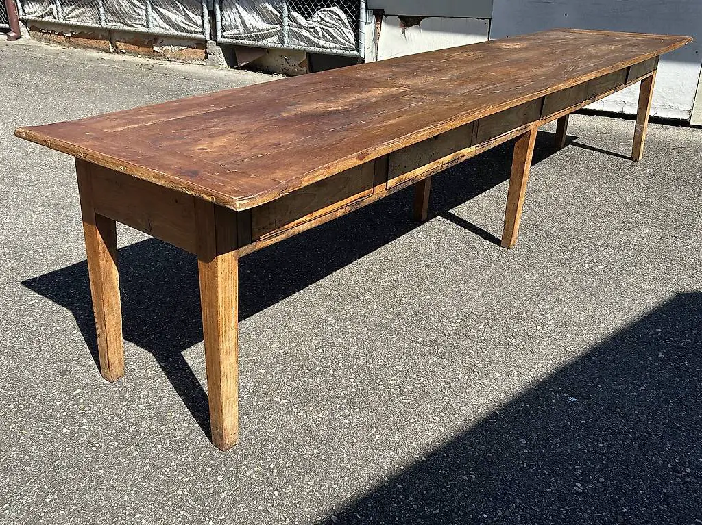 Biedermeier Tisch Klostertisch Eiche 366 x 84 cm