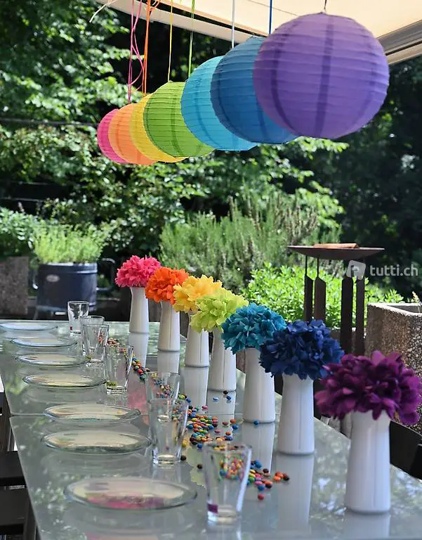 Tisch Deko Regenbogen