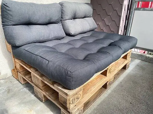 Gartensofa 2-Sitzer mit Polsterkissen