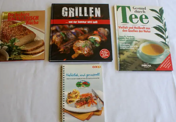 Diverse KochBücher und Garten