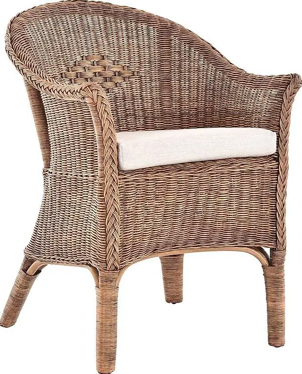 Rattan-Sessel Natur Esszimmersessel Korb-Sessel Rattansessel