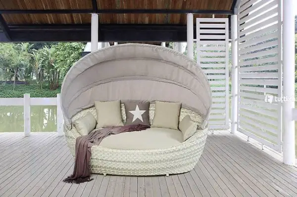  Rattan Strandkorb - Rattan Sonneninsel - Rattan Gartenmöbel